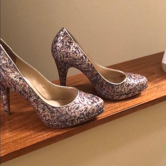 Multi-Color Sparkle platform heels - Picture 2 of 4